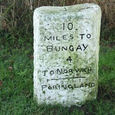 Milestone, N of entrance to Royal Oak PH car park