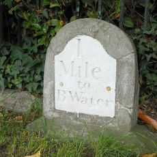 Milestone, Taunton Road, N side of Rhyne bridge & roundabout, by "Mile End" No. 6  Hamp