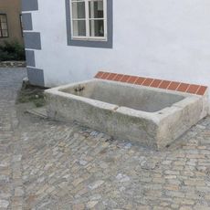 Kamenná nádrž na vodu v ulici Klášterní Dvůr v Českém Krumlově
