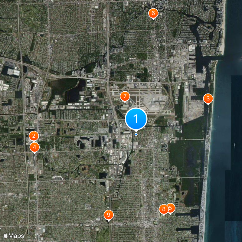 Dania Beach Mapa