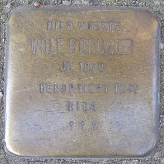 Stolperstein en memoria de Wolf Borower