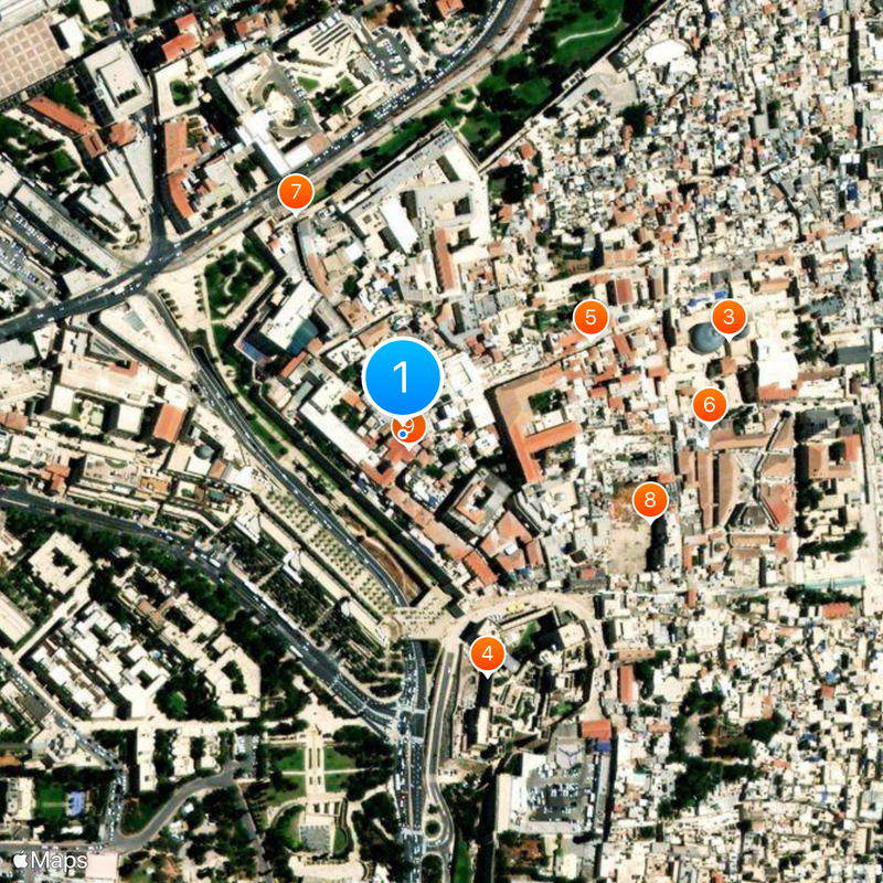 Latin Patriarchate of Jerusalem Map