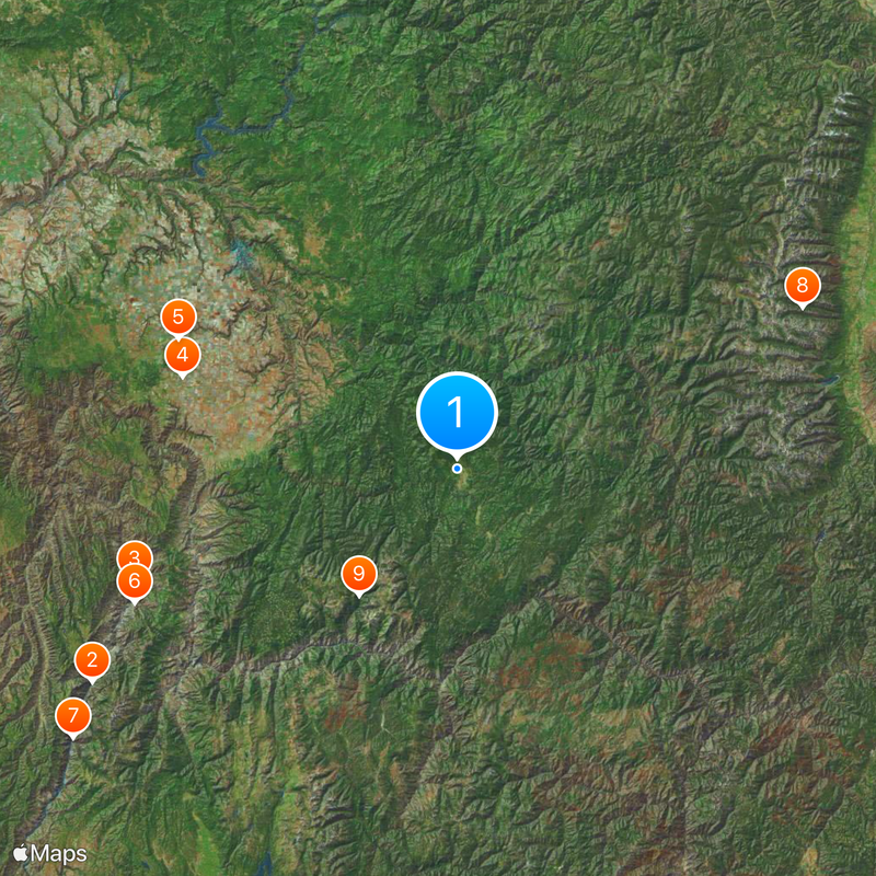 Comté d'Idaho Carte