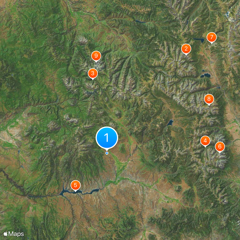 Contea di Gunnison Mappa