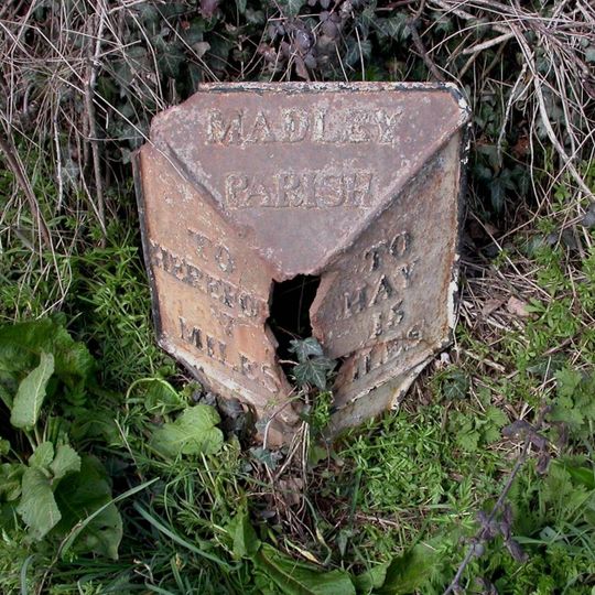 Milepost, Showel Farm; opp. nursery