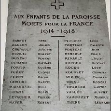 Plaque commémorative de l'église Notre-Dame de Consolation