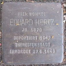 Stolperstein dedicated to Eduard Hertz
