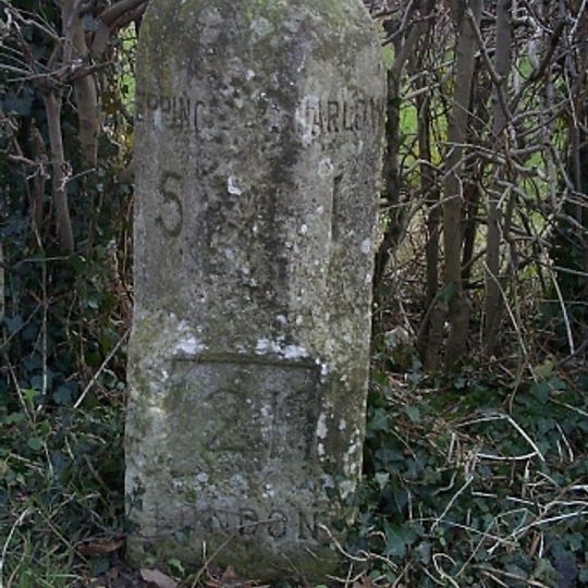 Milestone, London Road at TL47211003