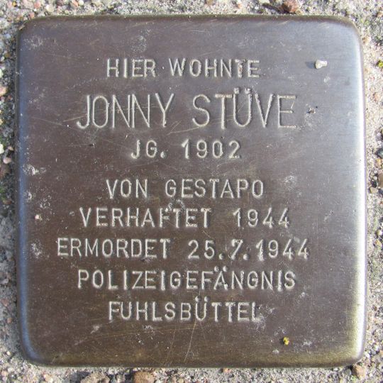 Stolperstein en memoria de Jonny Stüve
