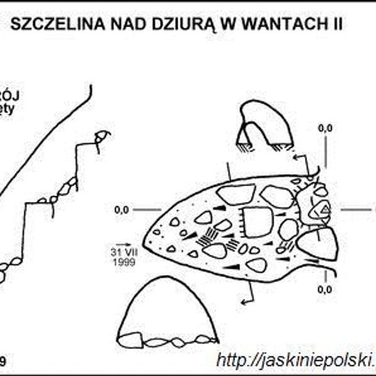 Szczelina nad Dziurą w Wantach II