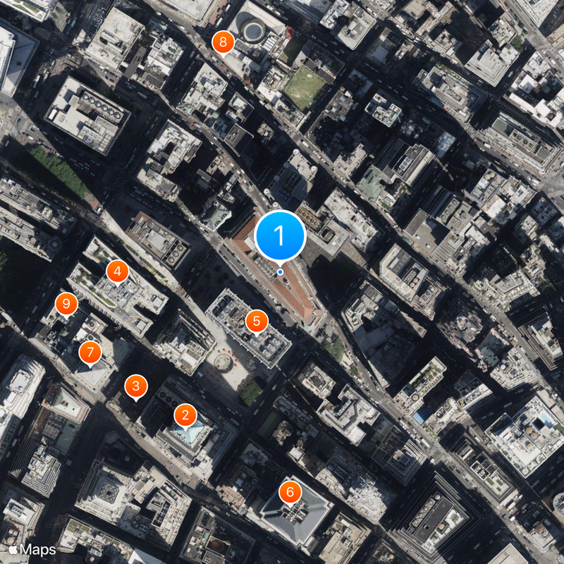 Federal Reserve Bank of New York Building Carte