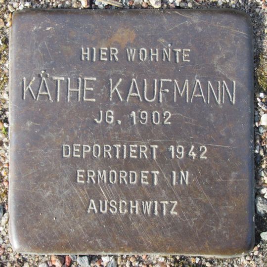 Stolperstein em memória de Käthe Kaufmann