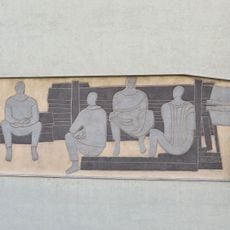 Sgraffito Ruhende Arbeiter