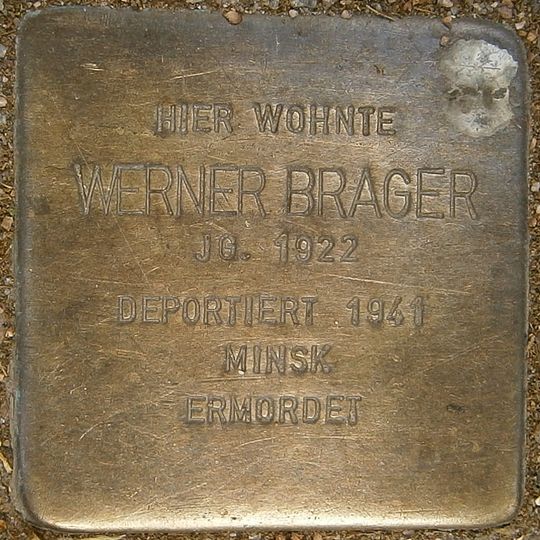 Stolperstein en memoria de Werner Brager