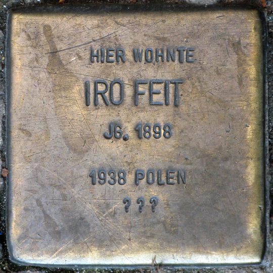 Stolperstein dedicated to Iro Feit