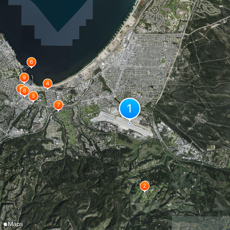 Monterey Regional Airport Map