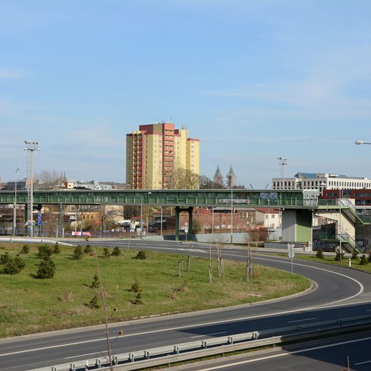 Lávka přes báňské nádraží v Ostravě