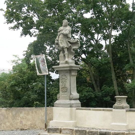 Socha svatého Floriána v Zámecké ulici v Mnichově Hradišti