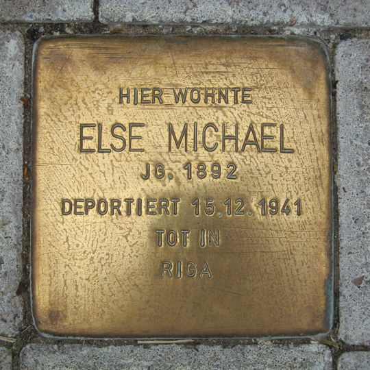 Stolperstein à la mémoire d’Else Michael