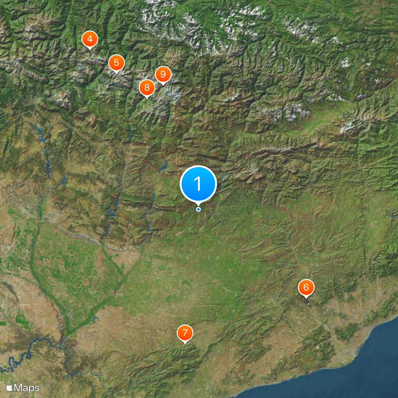 Província de Lérida Mapa