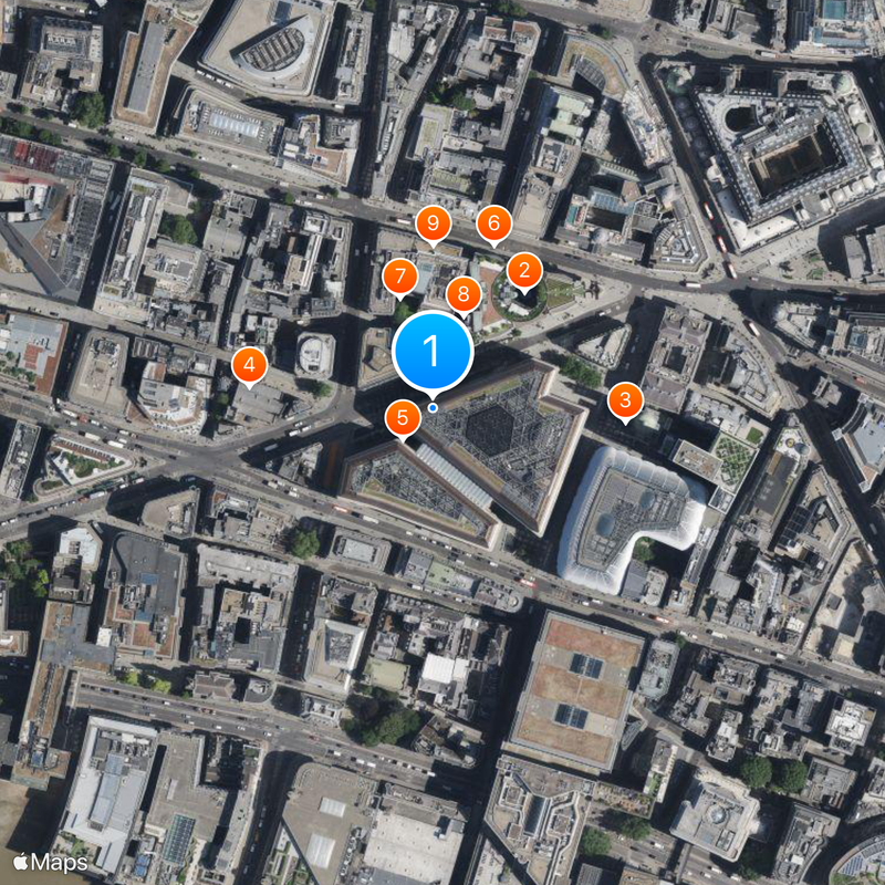 Mithraeum de Londres Carte