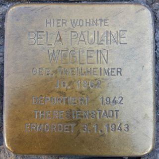 Stolperstein à la mémoire de Bela Pauline Weglein
