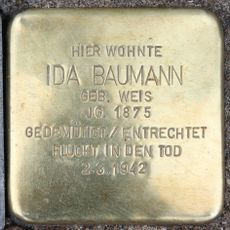 Stolperstein dedicated to Ida Baumann
