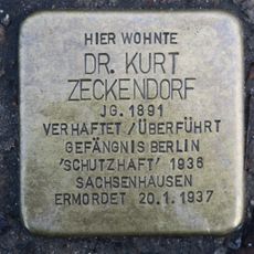 Stolperstein dedicated to Kurt Zeckendorf