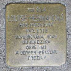 Stolperstein dedicated to Louise Hermanová