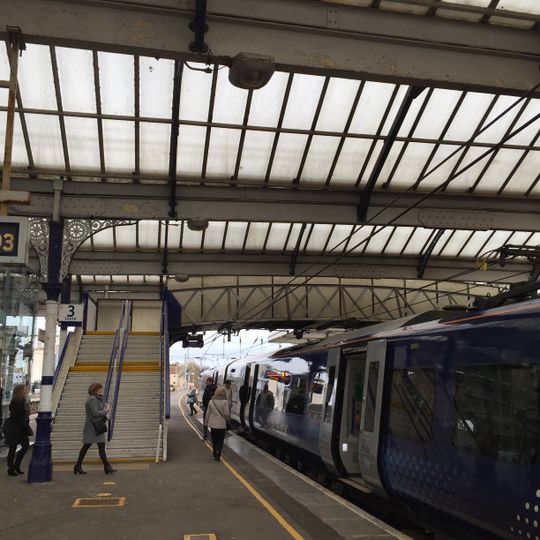 Ayr, Station Road, Railway Station, Canopies And Footbridge