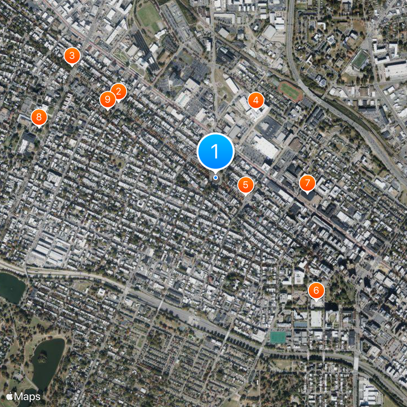 Robert E. Lee Monument Map