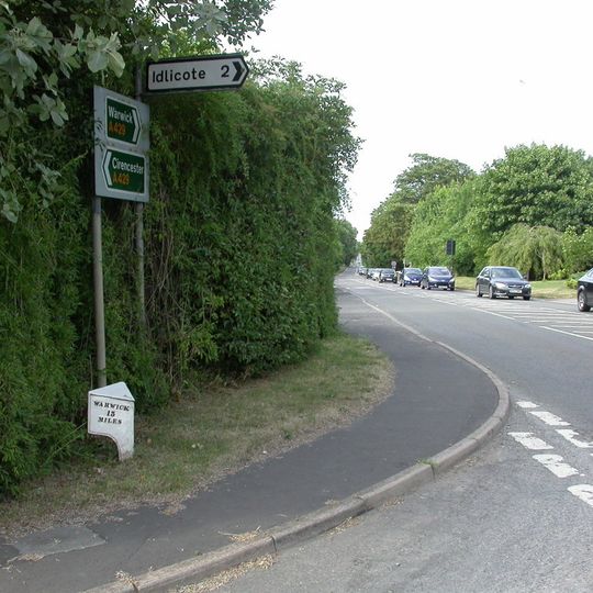 Milestone At Intersection Of Queen's Street And Fosse Way