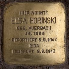 Stolperstein dedicated to Elsa Borinski