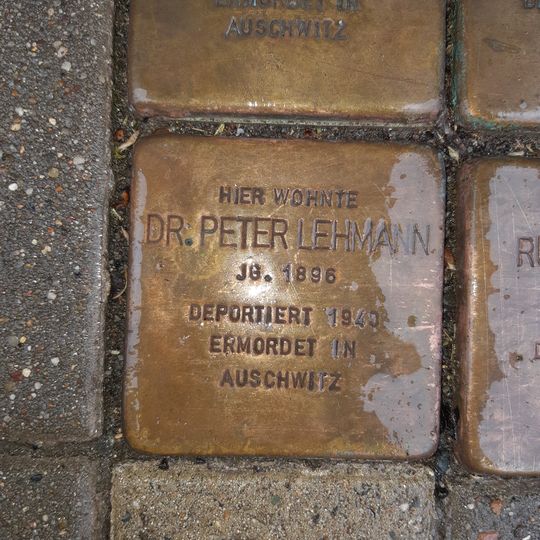Stolperstein en memoria de Albert Arnold Lehmann