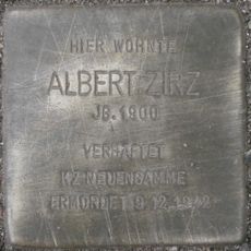Stolperstein à la mémoire d’Albert Zirz