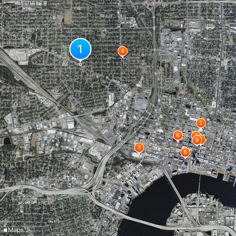 Edward Waters College Map