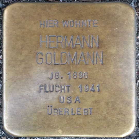 Stolperstein en memoria de Hermann Goldmann
