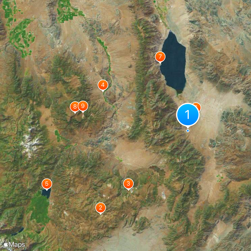 Hawthorne Army Depot Mappa