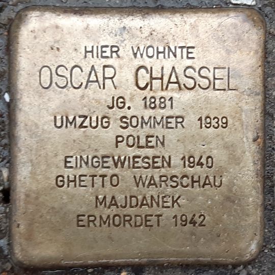 Stolperstein em memória de Oscar Chassel