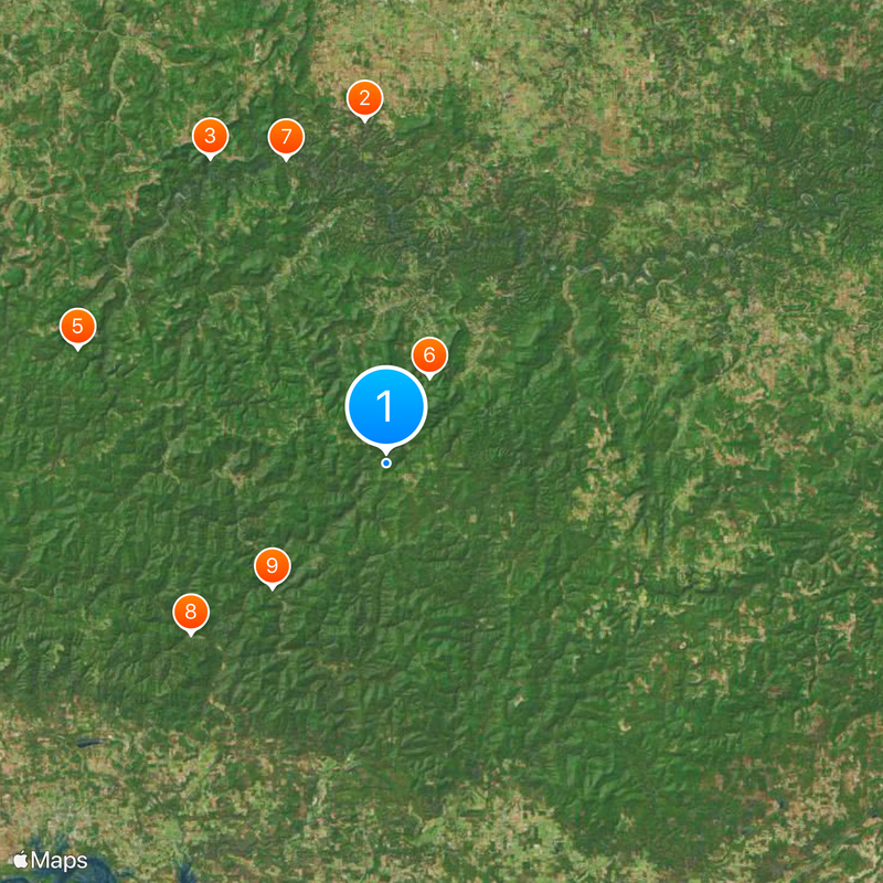 Boston Mountains Map