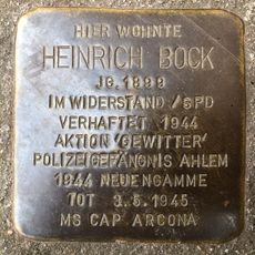 Stolperstein dedicated to Heinrich Bock