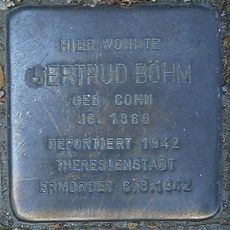 Stolperstein dedicated to Gertrud Böhm