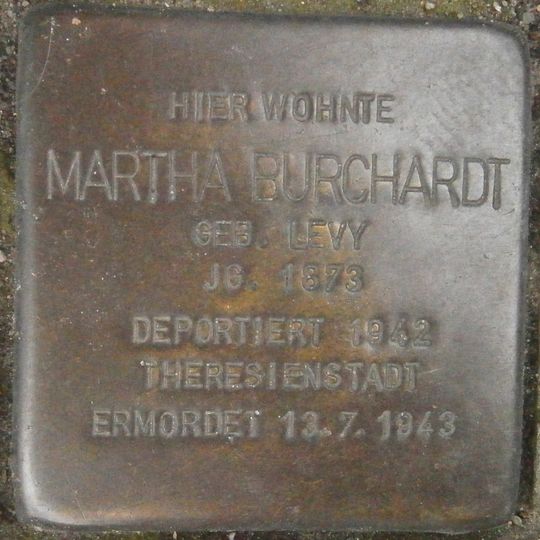 Stolperstein em memória de Martha Burchardt