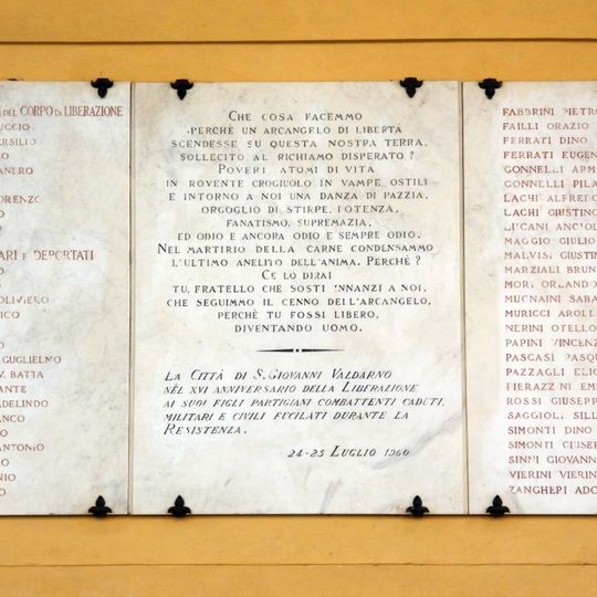 3 lastre commemorative ai caduti 1940-1945