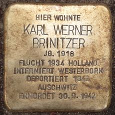 Stolperstein en memoria de Karl Werner Brinitzer
