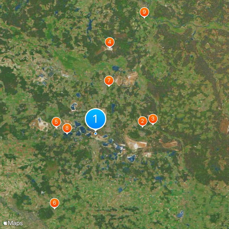 Sorbian settlement area Map