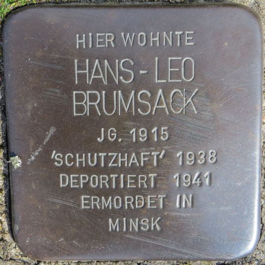 Stolperstein für Hans-Leo Brumsack