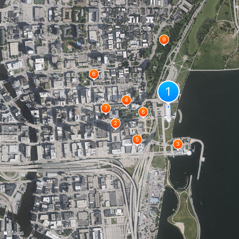 Milwaukee Art Museum Map