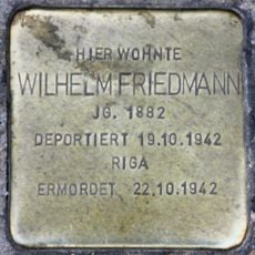 Stolperstein en memoria de Wilhelm Friedmann