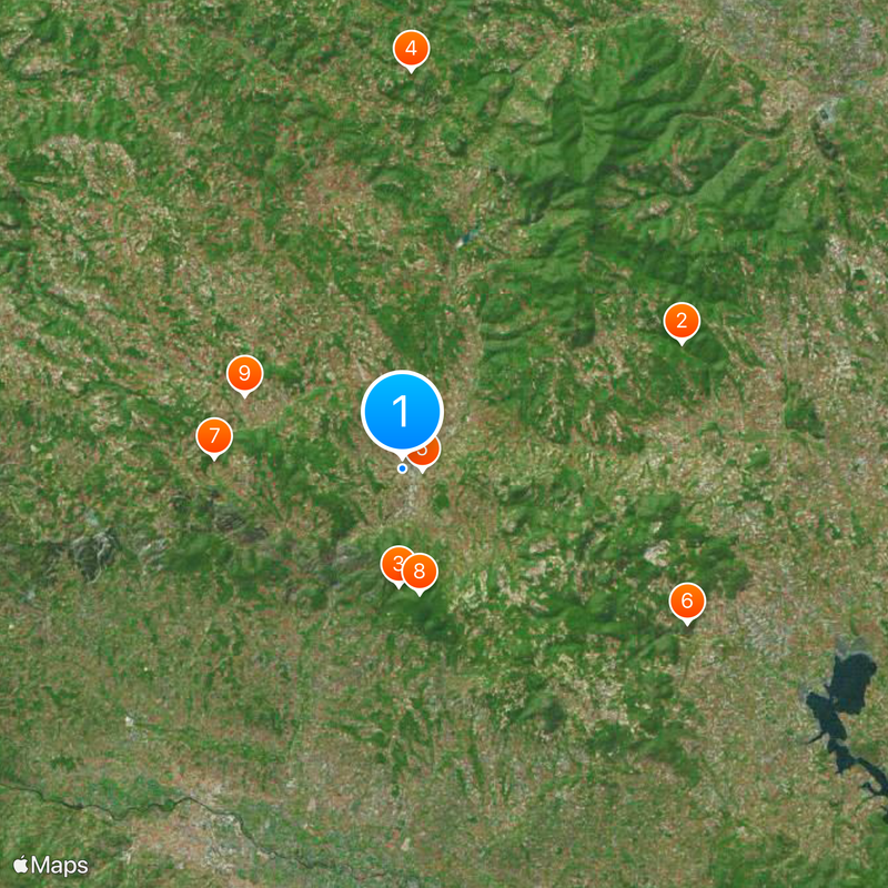 Gornji Milanovac Map
